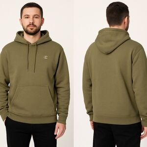 Champion Mens Pullover Hoodie Sweatshirt Size XL Green